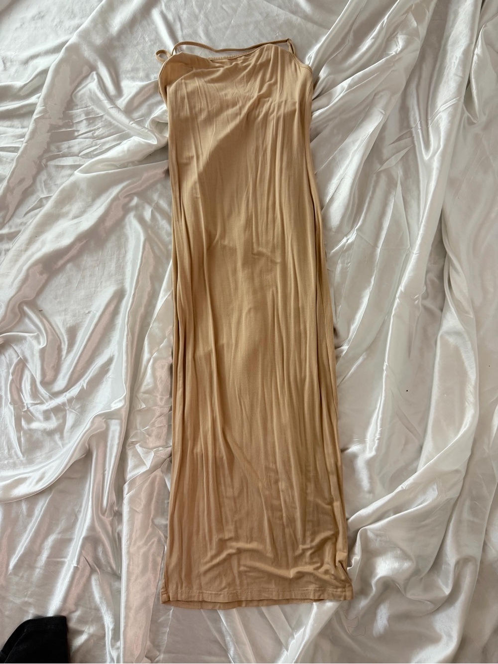 Silky Tan Slip Dress - Women's Intimates